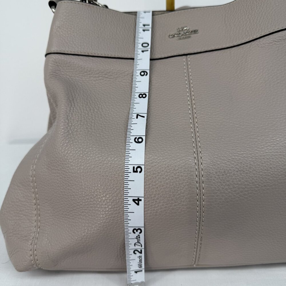 Coach Lexy Leather Shoulder Bag Gray - Picture 6 of 10